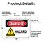 Signmission Hazard Danger Sign, Aluminum, 18in W x 12in L, 2PK OS-2PACK-DS-A-1218-L-1301 - alternate 7